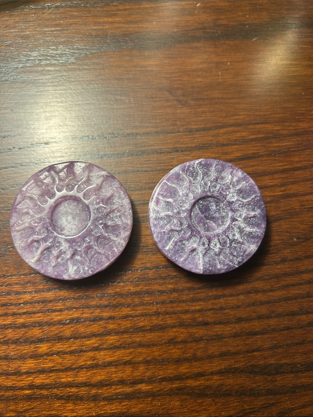 Lepidolite Sunburst Stone Set